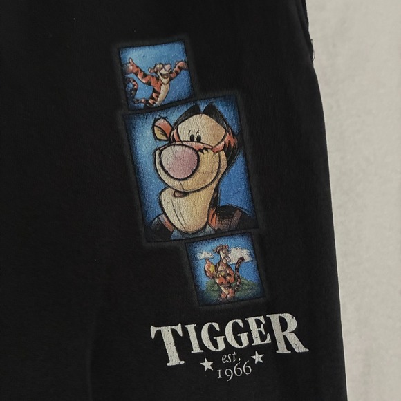 Vtg 90s Disney Tigger USA Made Joggers Sweat Pants Women L Drawstring Athleisure - Picture 3 of 10